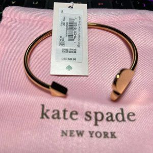 NEW with TAGS:  KATE SPADE Metal Spade Flex Cuff